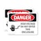 Signmission High Voltage Do Not Enter This Enclosure Danger Sign, Plastic, 14in W x 10in L, 2PK OS-2PACK-DS-P-1014-L-1341 - alternate 1